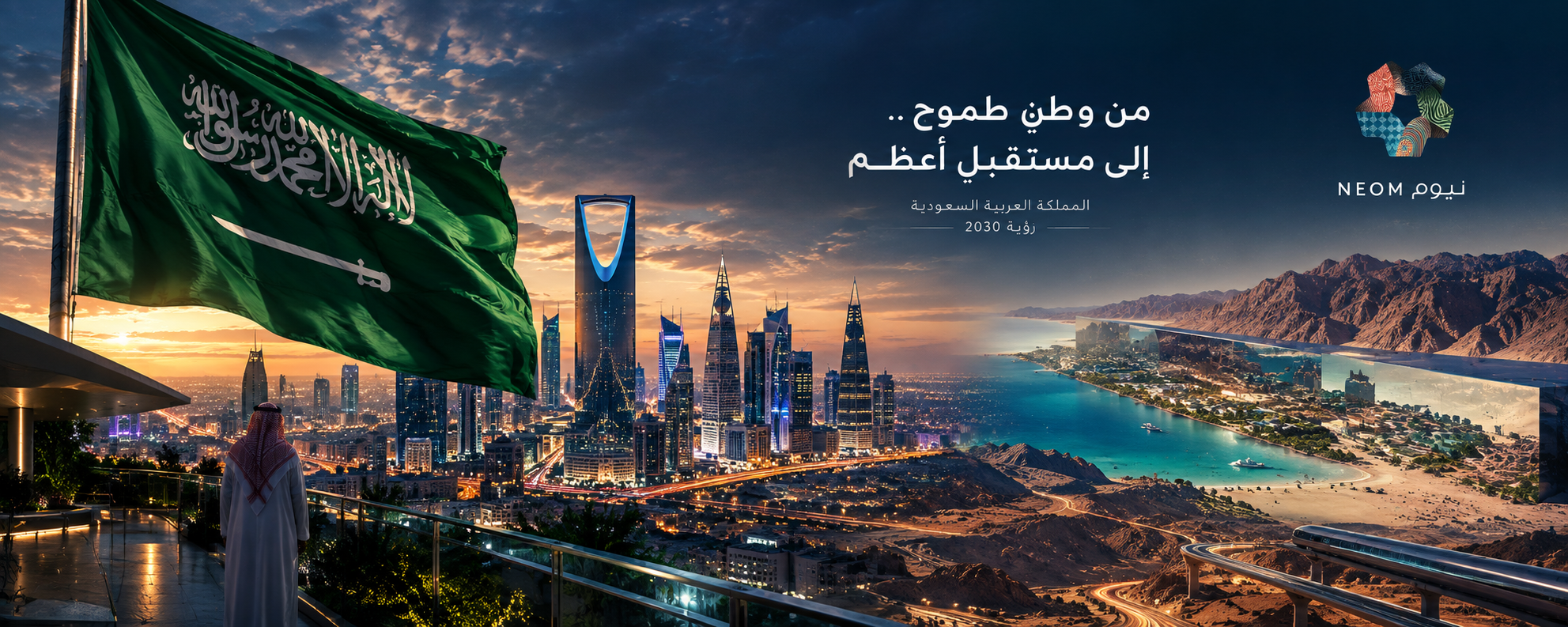 رؤية المملكة 2030 ونيوم وأفق الرياض